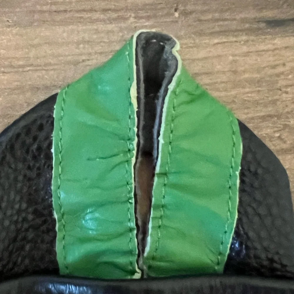 Augusta Baby Size 12-18 month Leather Black & Green With Alligator Slippers